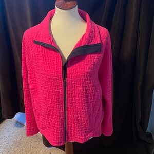 NIC+ZOE Fuchsia Quilted Utility Jacket